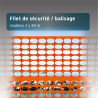Filet de Balisage Sécurité Orange PVC 1 m x 50 m – Délimitation et Signalisation Chantier